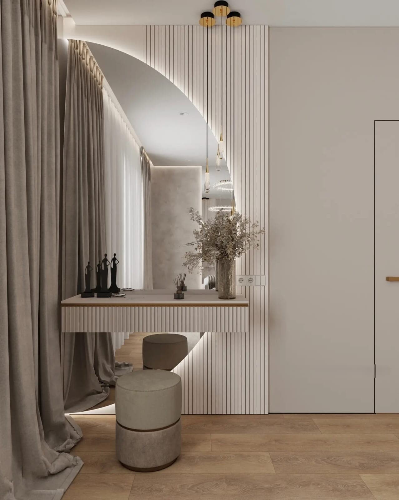 Curved Mirror Accent